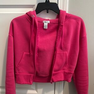 Rue21 Pink Cropped Hoodie